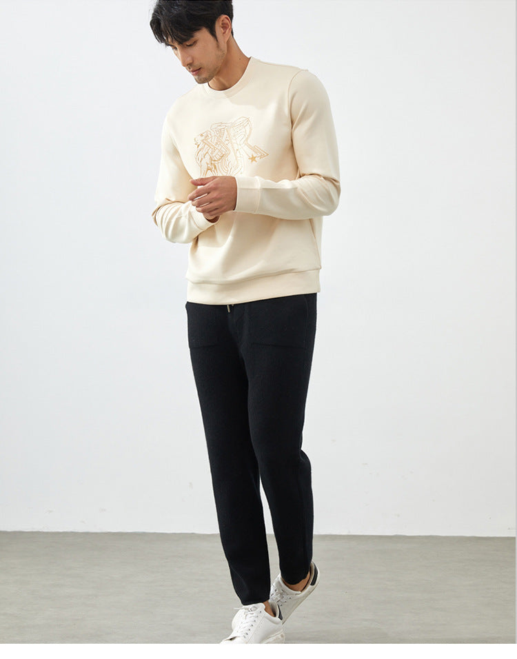 Men’s Cashmere-Wool Straight-Leg Pants