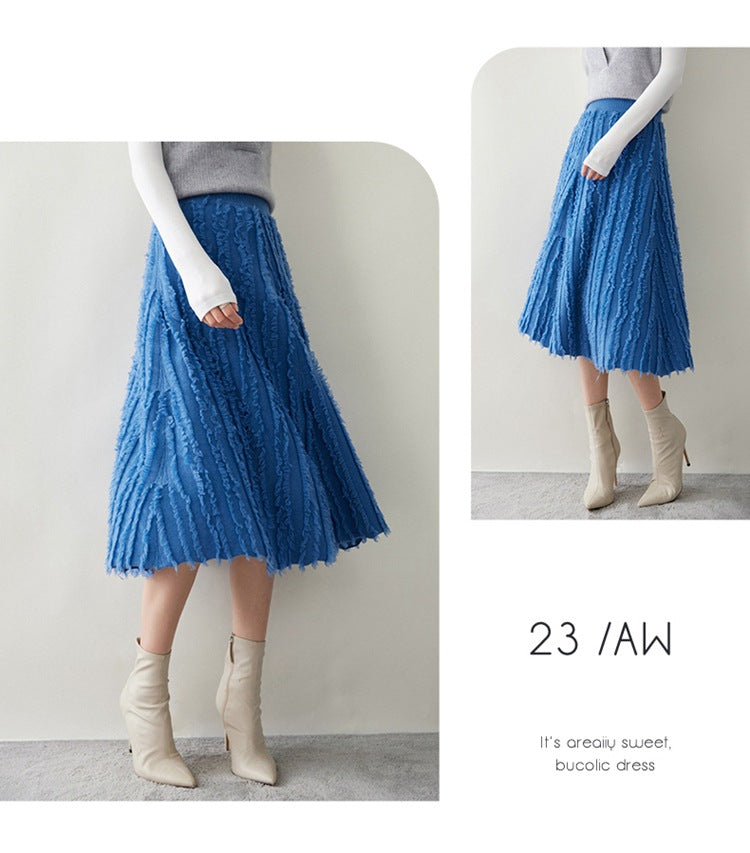 Women’s Cashmere A-Line Midi Skirt