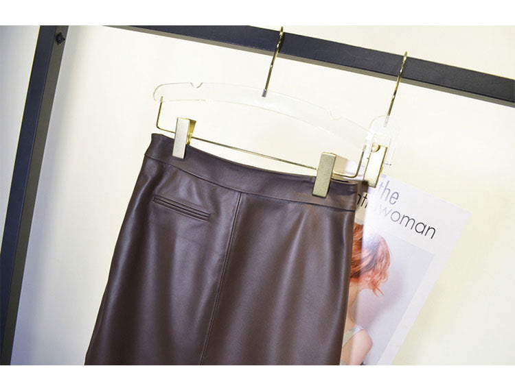Women’s Sheepskin Leather A-Line Dress