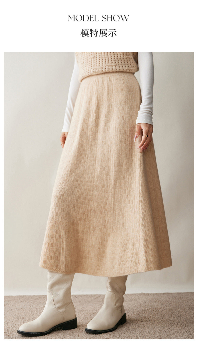 Women’s Cashmere-Style A-Line Skirt