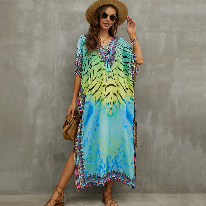 Printed Beach Cover-Up