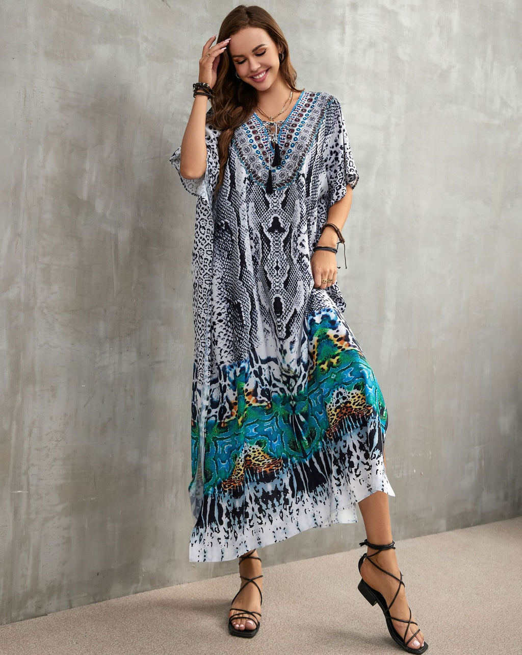 Printed Beach Cover-Up