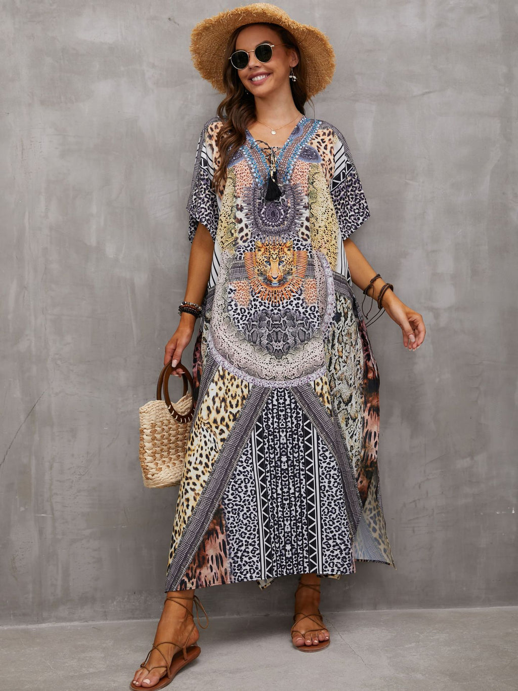 Printed Beach Cover-Up