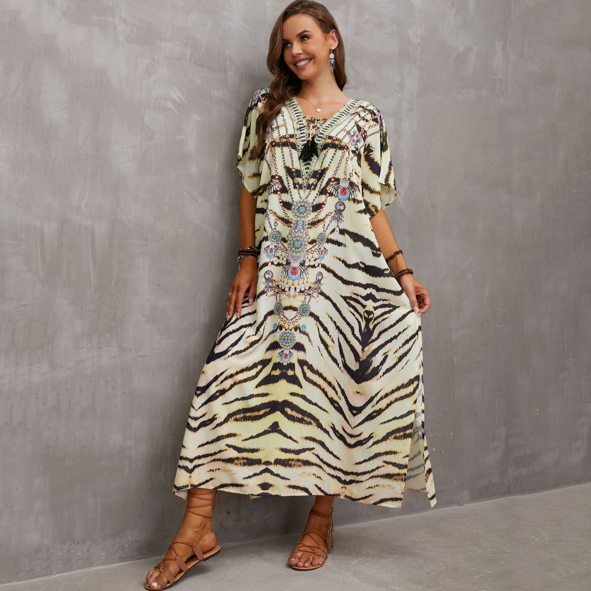 Printed Beach Cover-Up