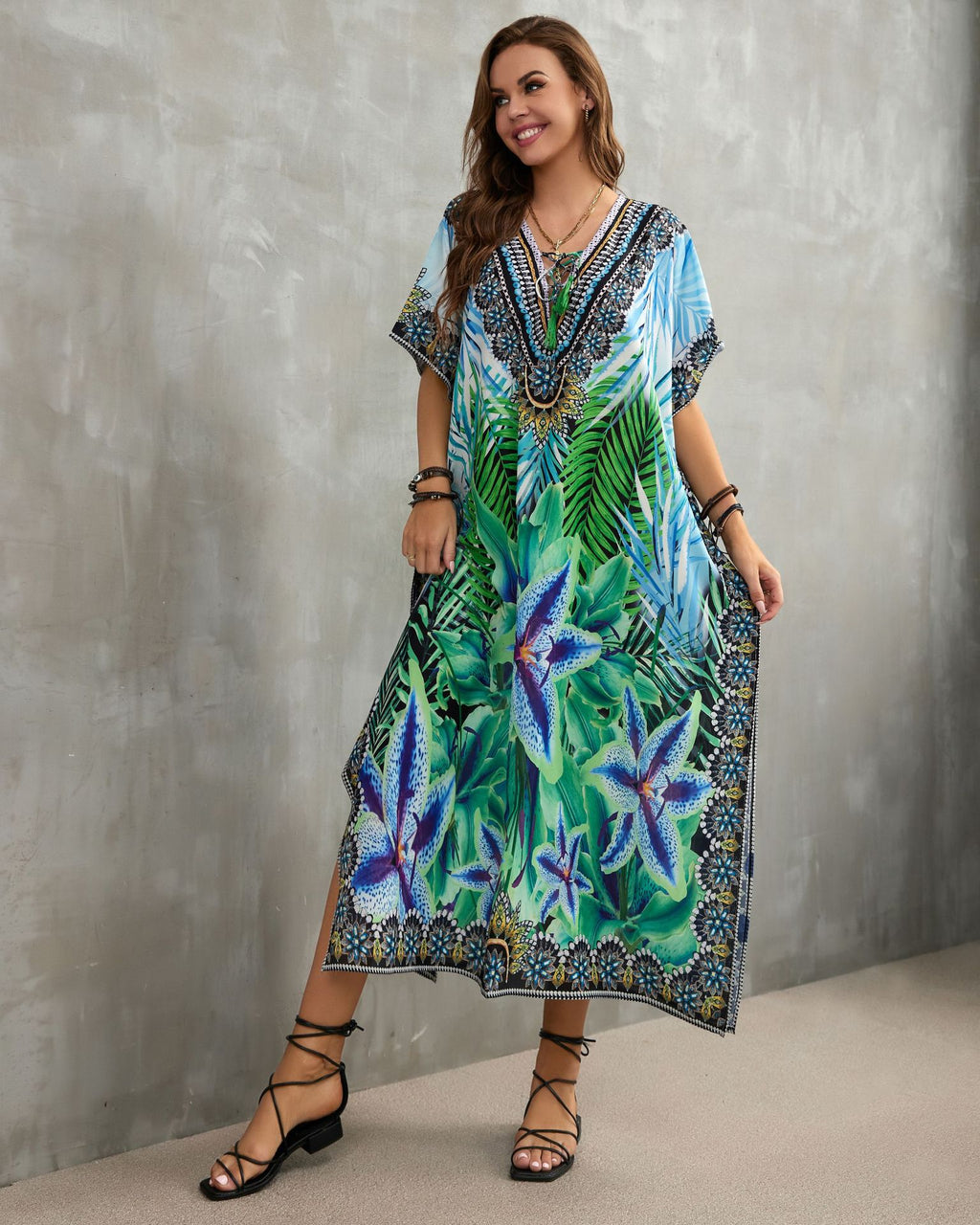 Printed Beach Cover-Up