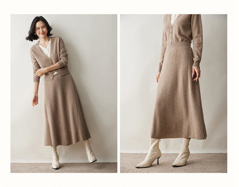 Women’s Cashmere-Style A-Line Skirt