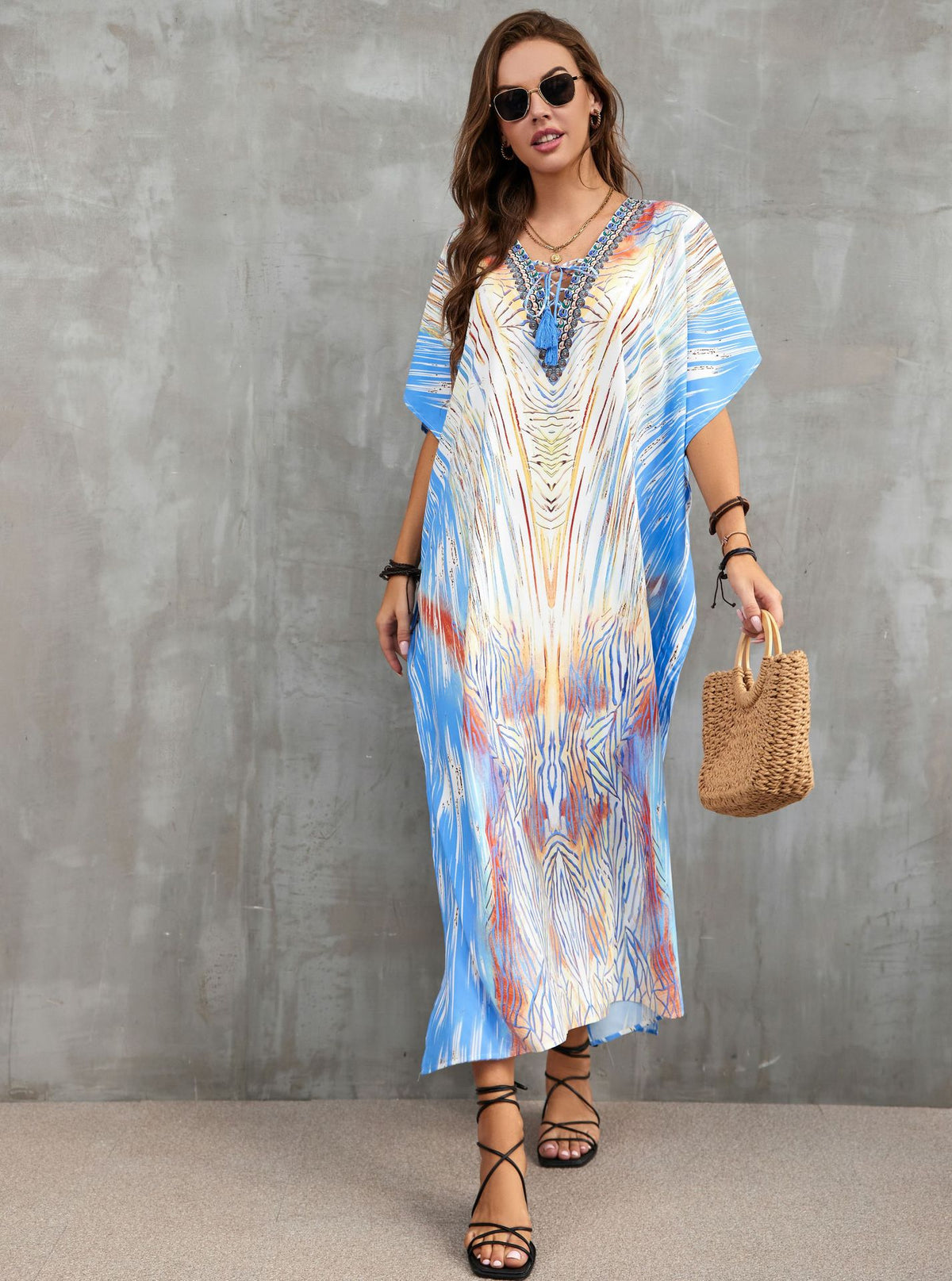 Printed Beach Cover-Up