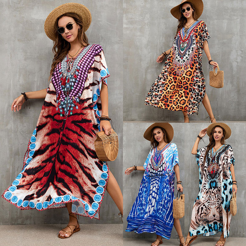 Printed Beach Cover-Up