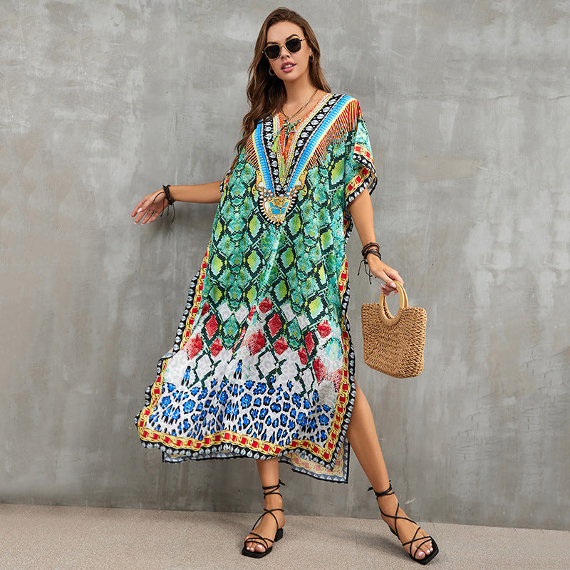 Printed Beach Cover-Up