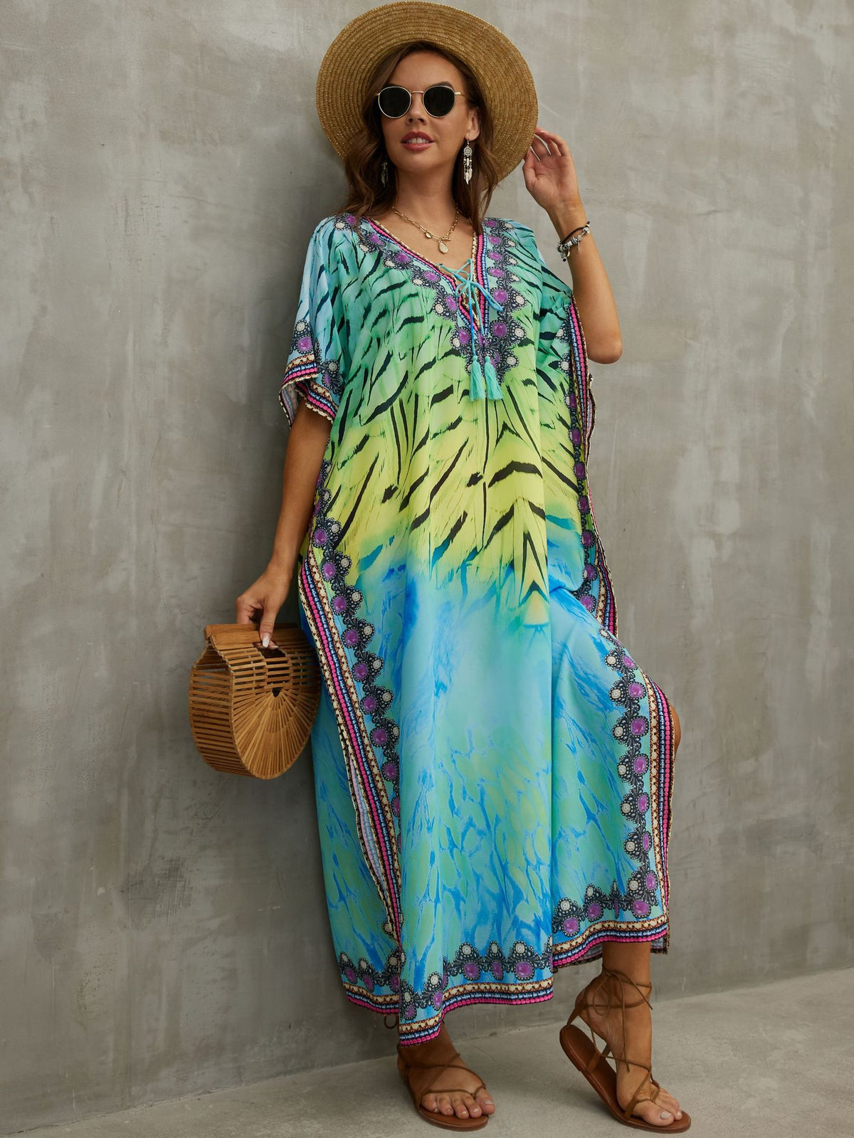 Printed Beach Cover-Up
