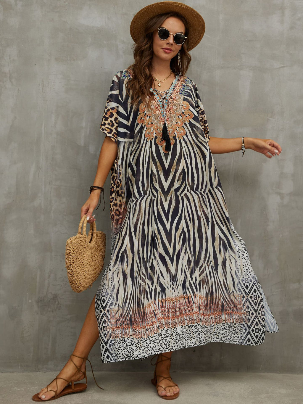 Printed Beach Cover-Up