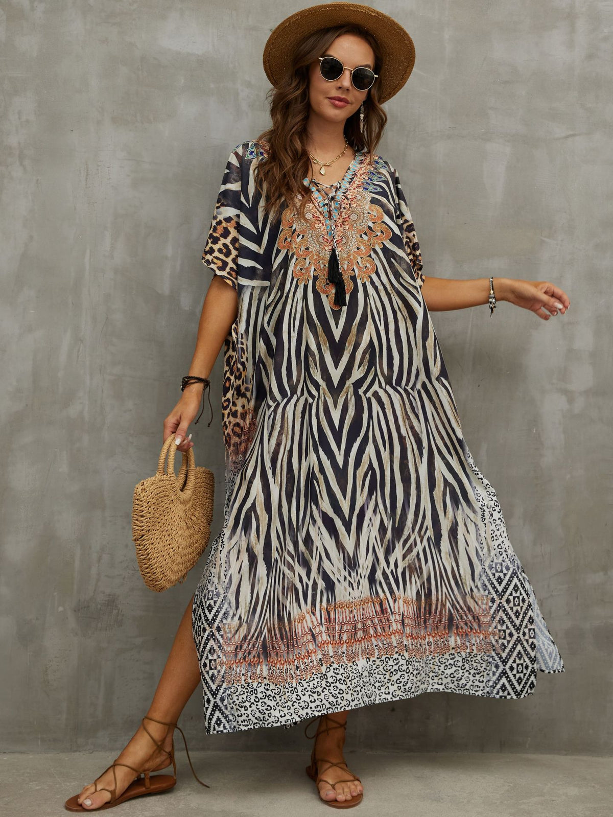 Printed Beach Cover-Up
