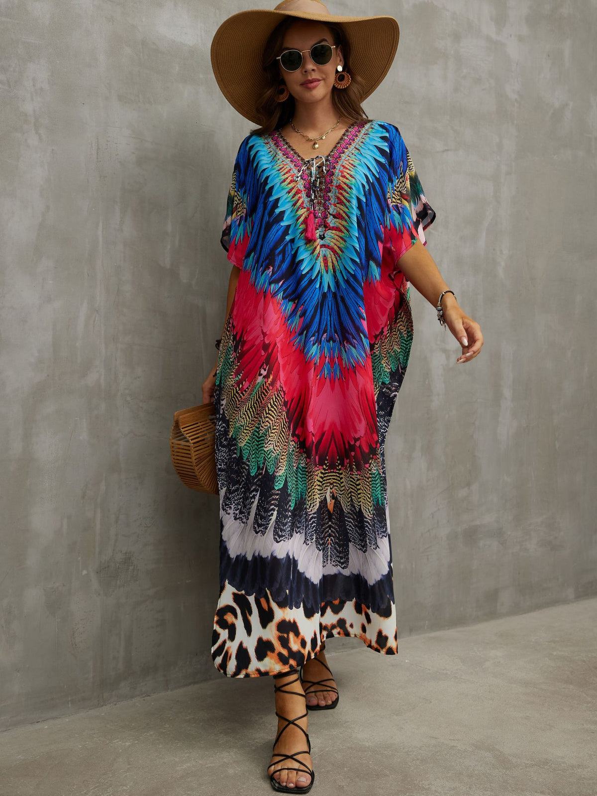 Printed Beach Cover-Up
