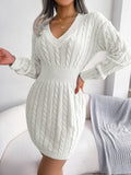 Twist-Waist Sweater Dress