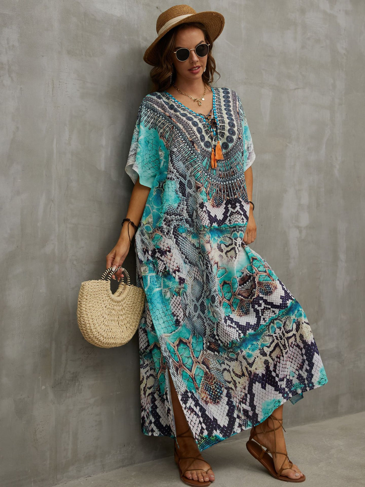 Printed Beach Cover-Up