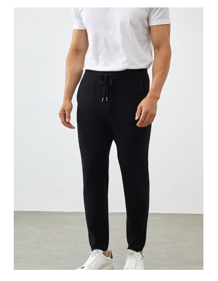 Men’s Cashmere-Wool Straight-Leg Pants