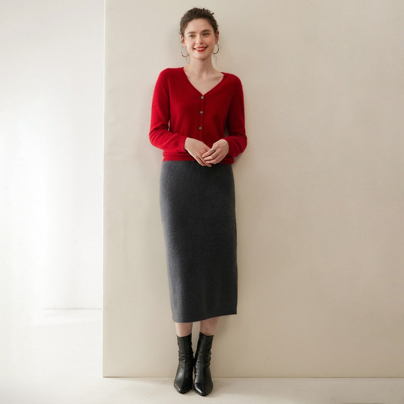 Women’s Pure Cashmere Midi Skirt