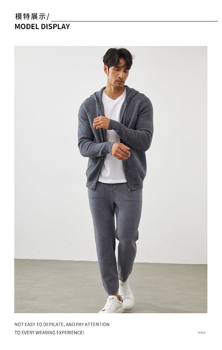 Men’s Cashmere-Wool Straight-Leg Pants