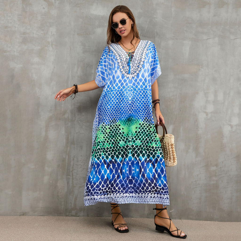 Printed Beach Cover-Up