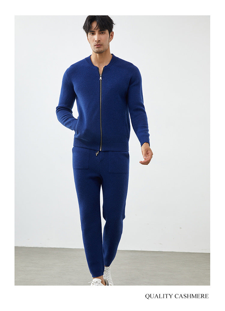 Men’s Cashmere-Wool Straight-Leg Pants