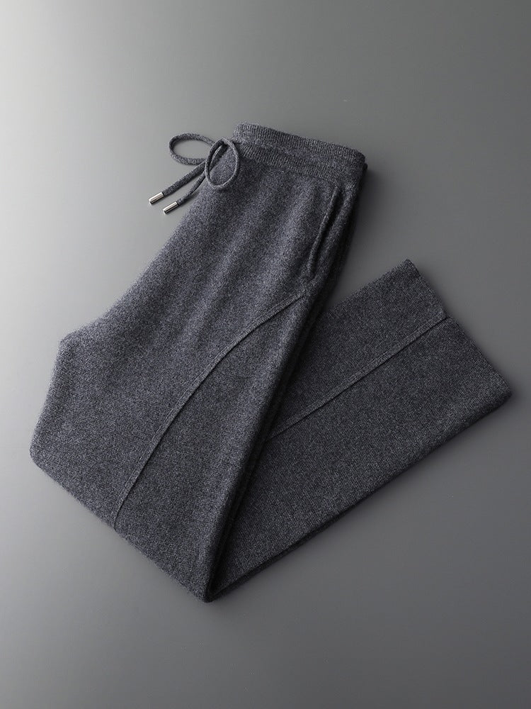 Men’s Cashmere-Style Straight-Leg Pants