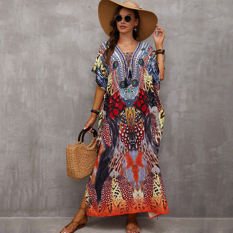 Printed Beach Cover-Up