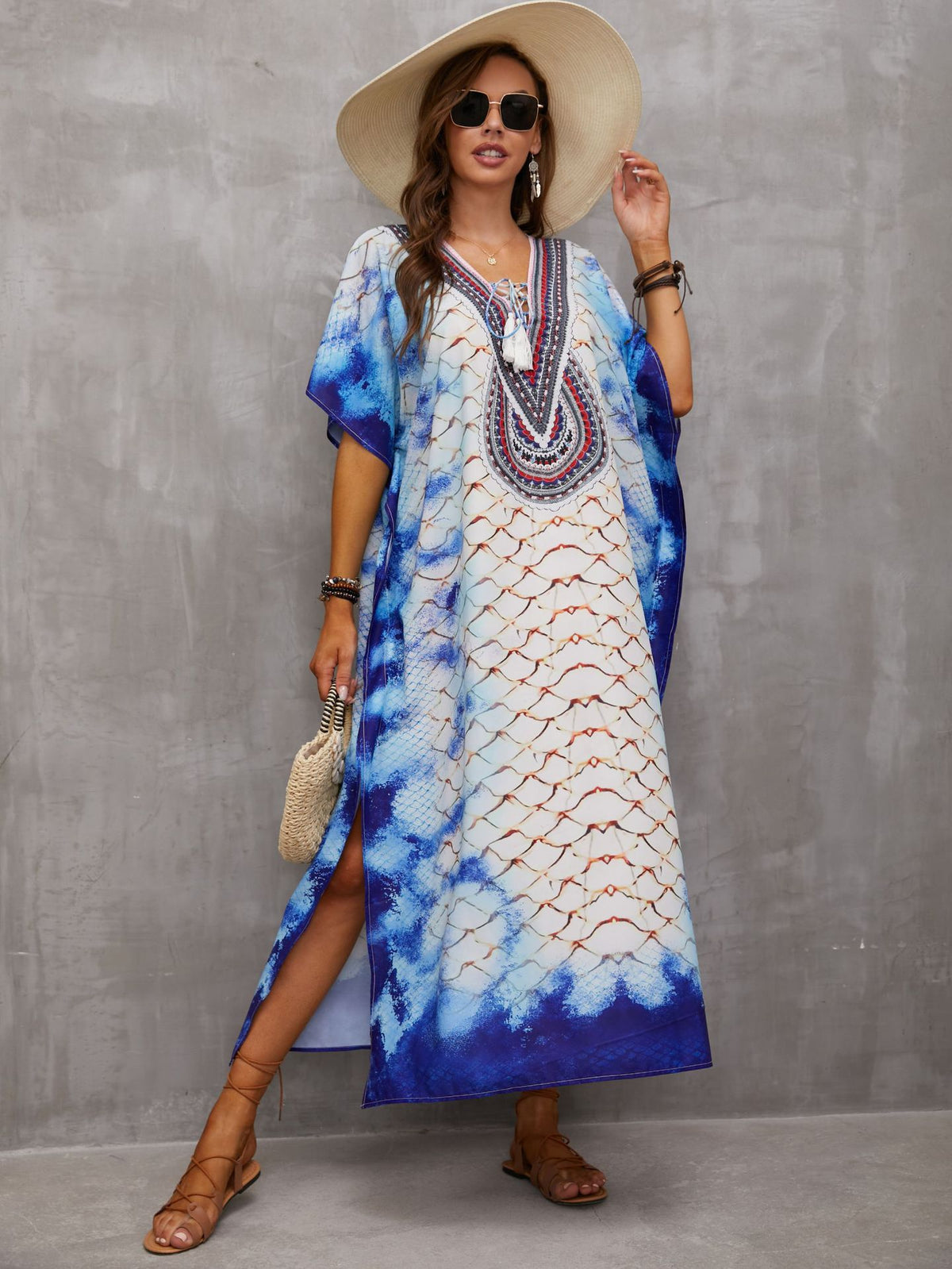 Printed Beach Cover-Up