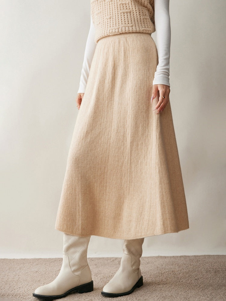 Women’s Cashmere-Style A-Line Skirt