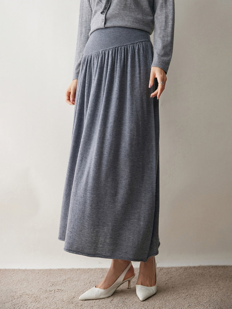 Women’s Cashmere-Wool Pleated Skirt