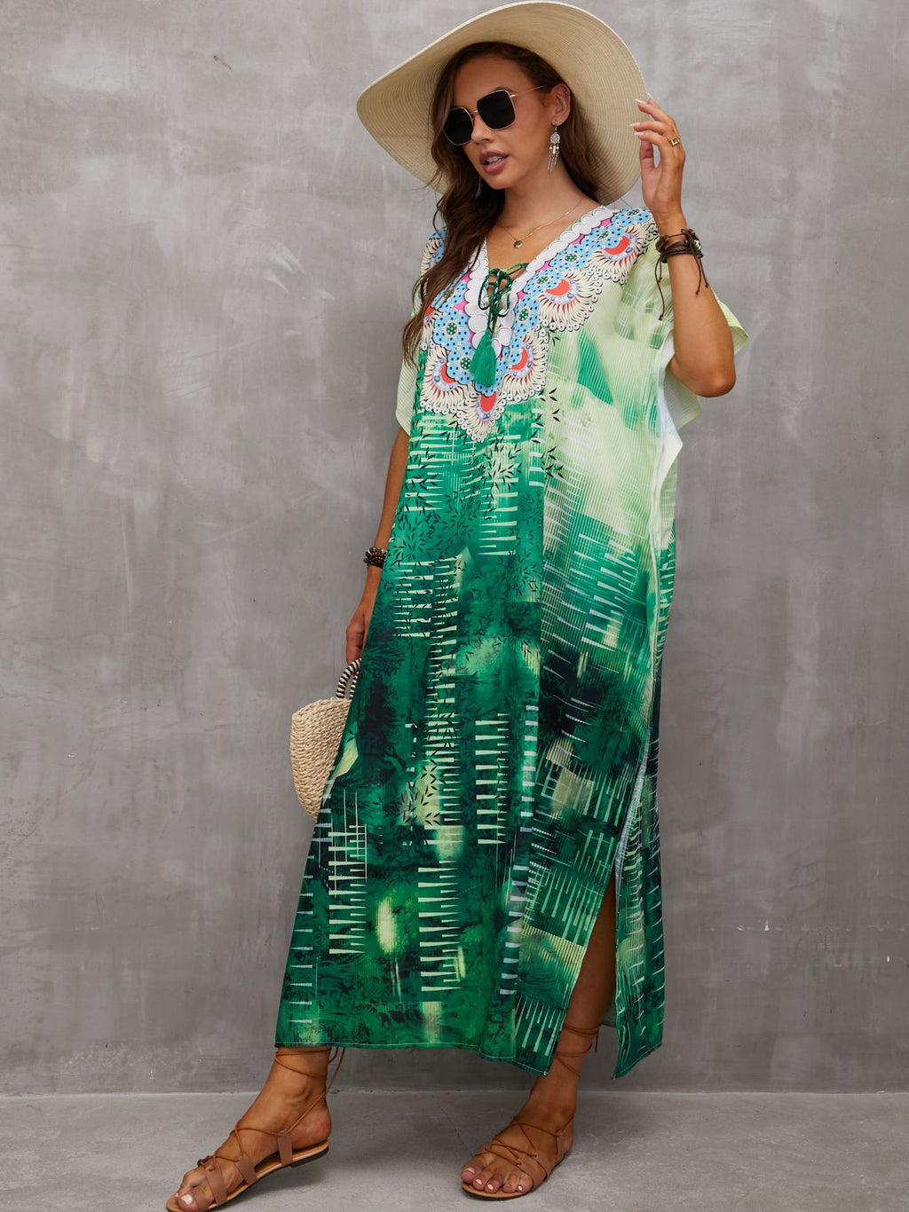 Printed Beach Cover-Up