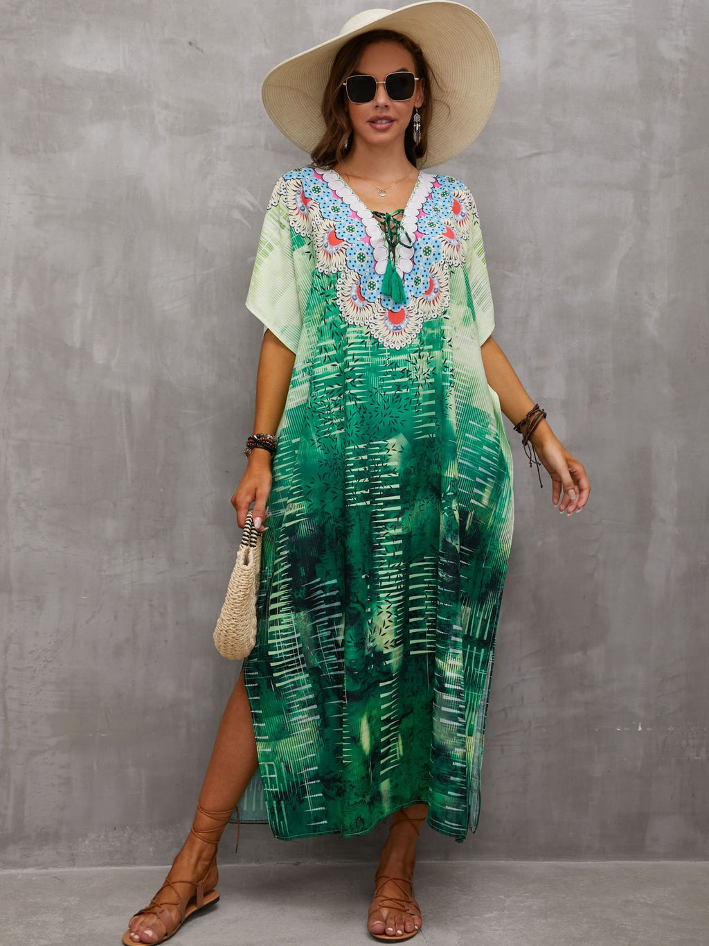 Printed Beach Cover-Up