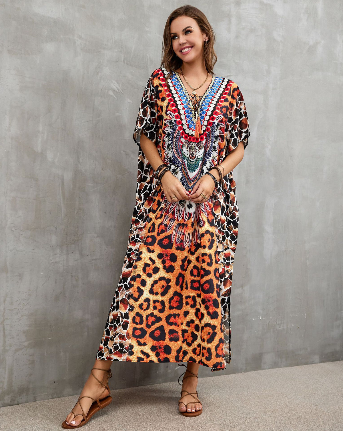 Printed Beach Cover-Up