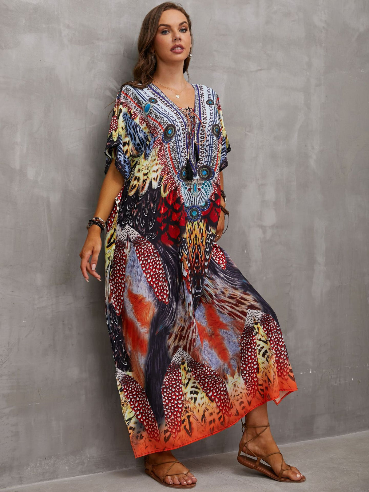 Printed Beach Cover-Up