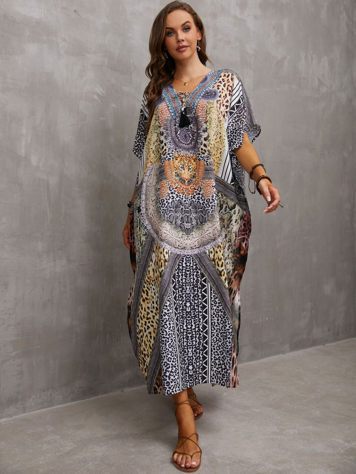 Printed Beach Cover-Up