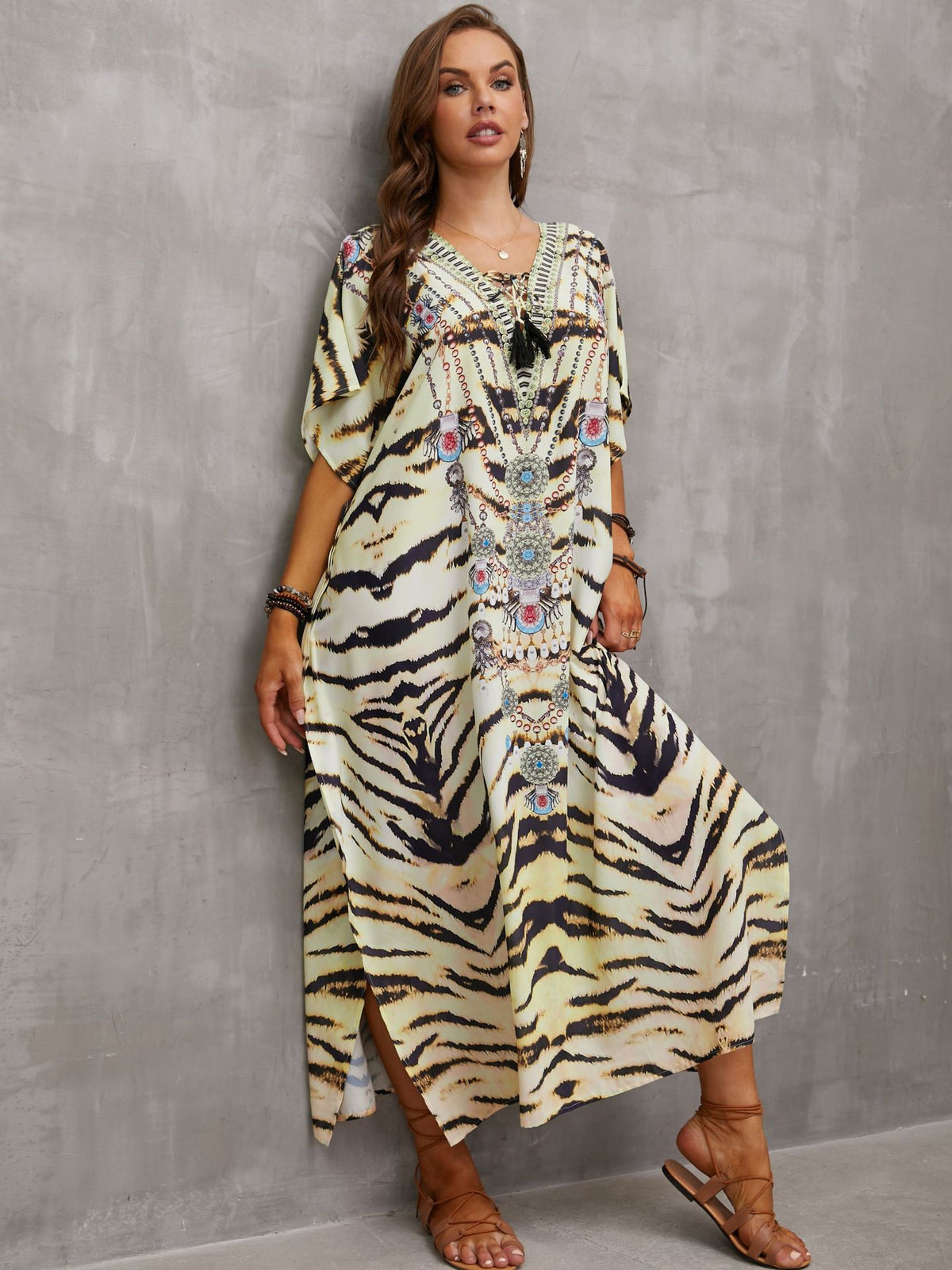 Printed Beach Cover-Up