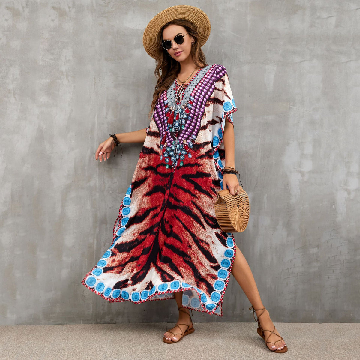 Printed Beach Cover-Up