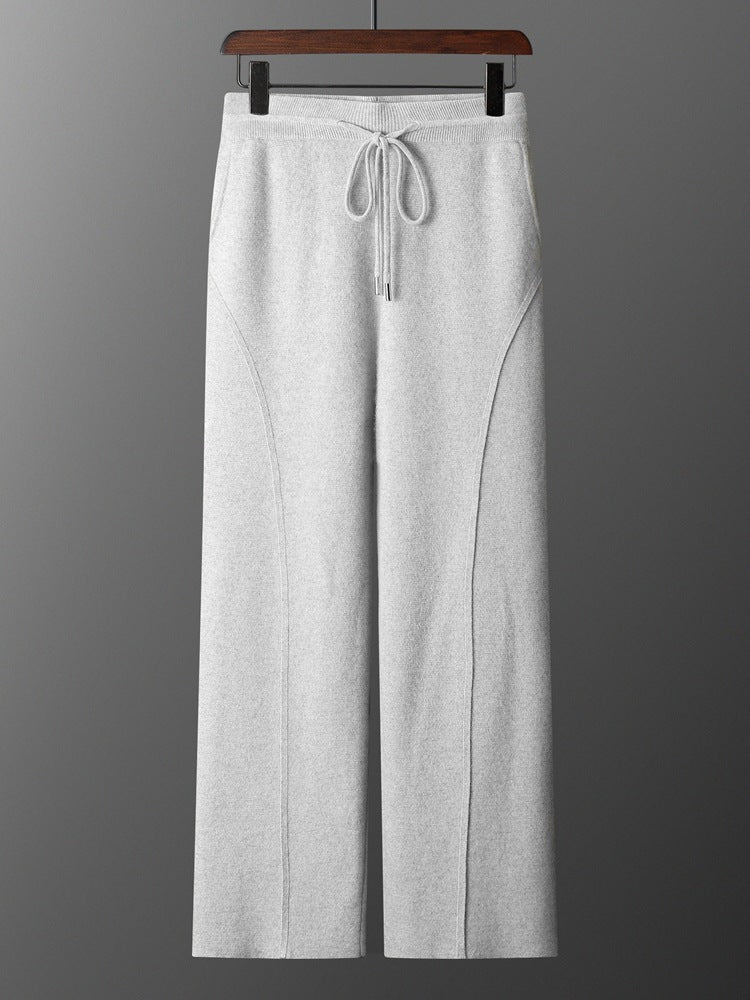 Men’s Cashmere-Style Straight-Leg Pants