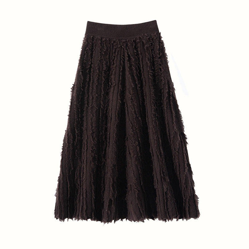 Women’s Cashmere A-Line Midi Skirt