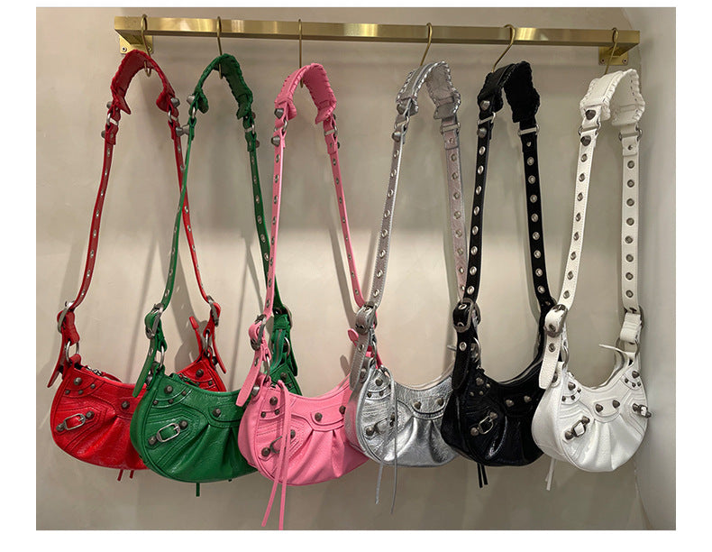 Crescent Genuine Leather Crossbody Bag
