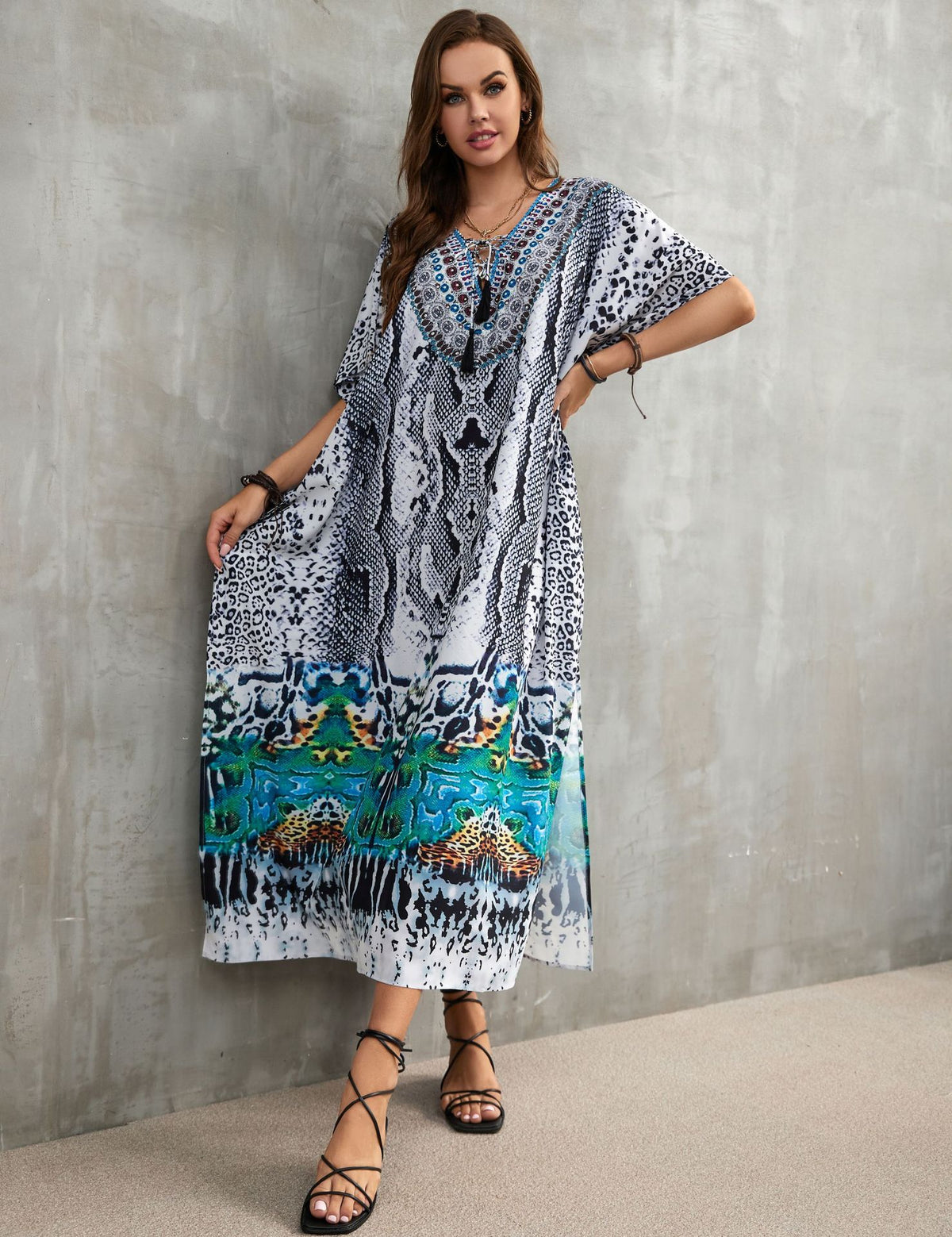 Printed Beach Cover-Up