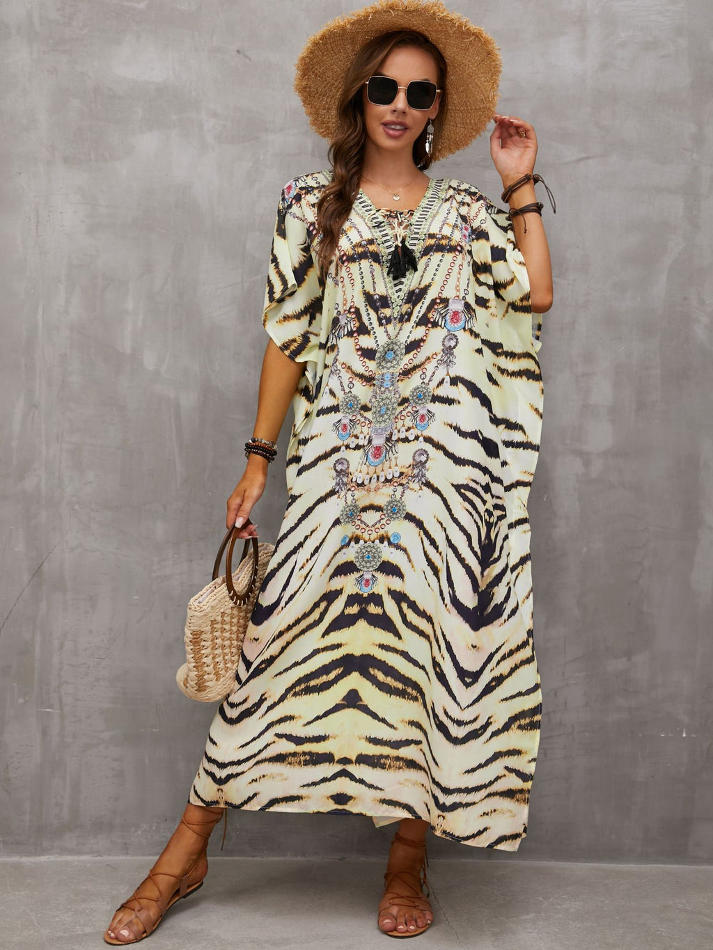 Printed Beach Cover-Up