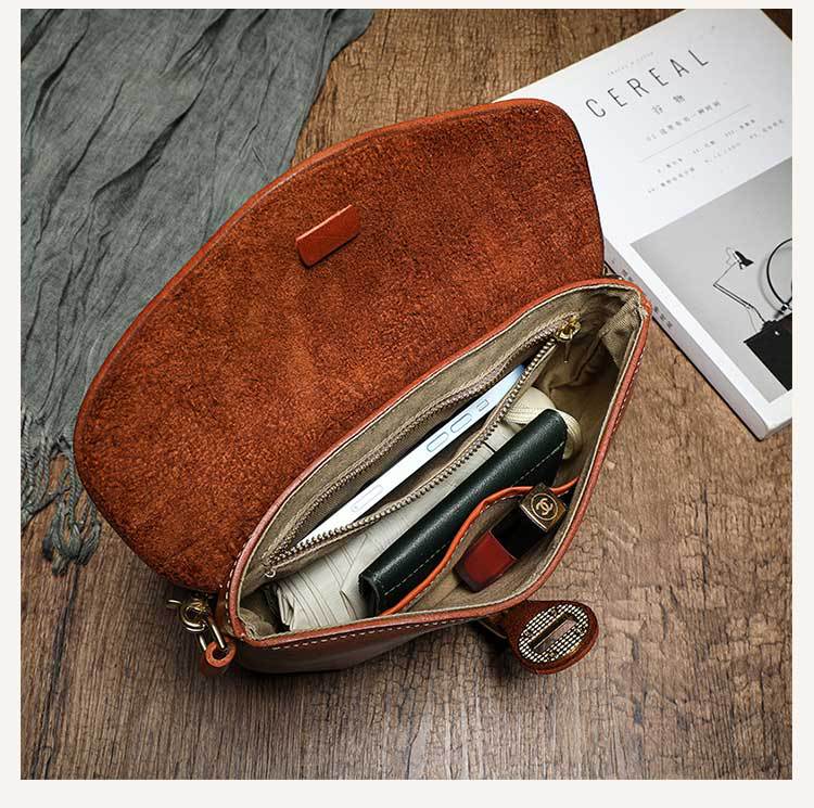 Genuine Leather Vintage Saddle Bag