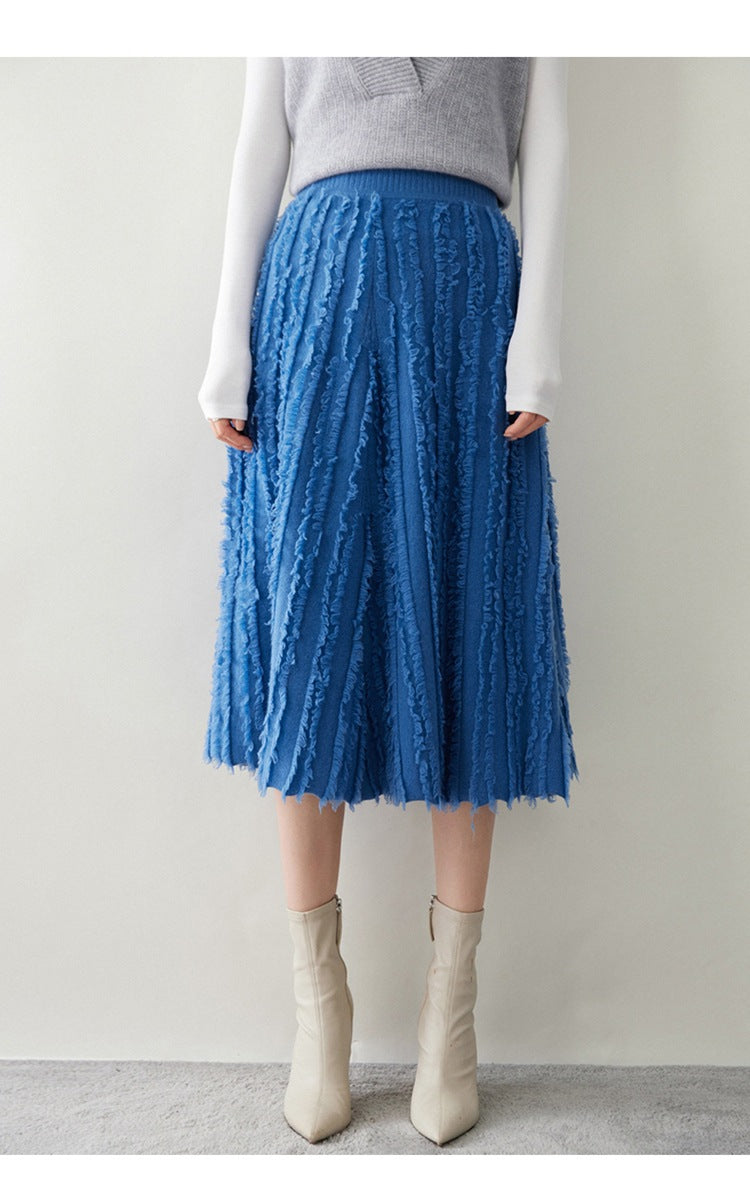 Women’s Cashmere A-Line Midi Skirt
