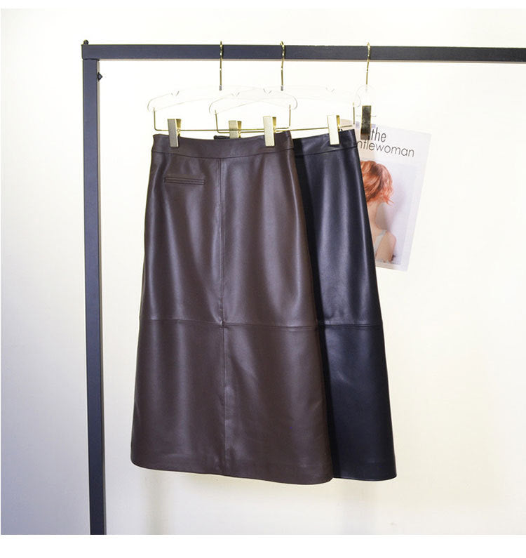 Women’s Sheepskin Leather A-Line Dress