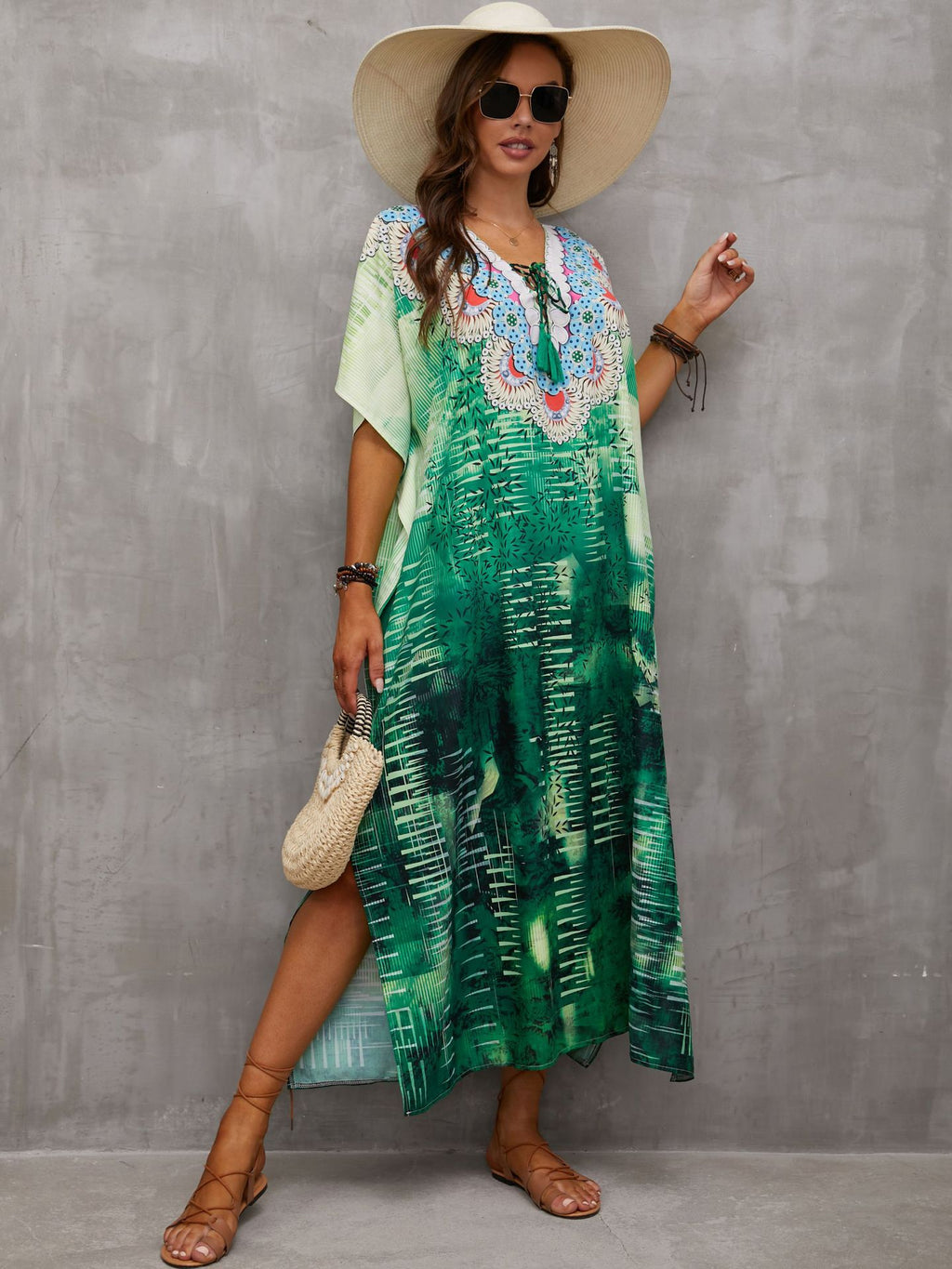 Printed Beach Cover-Up