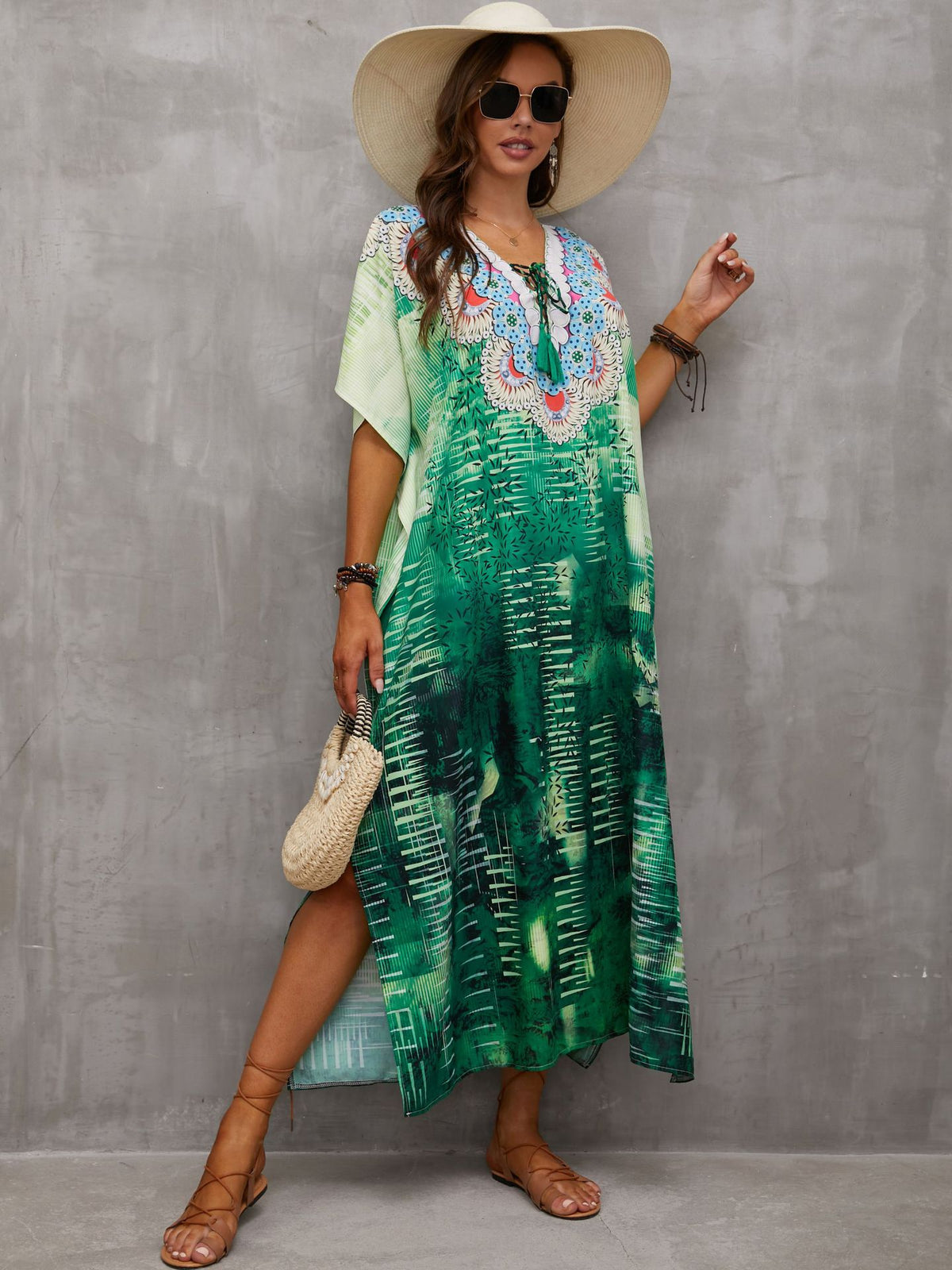 Printed Beach Cover-Up