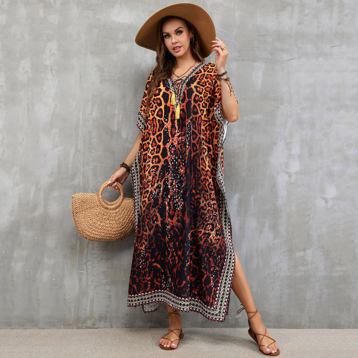Printed Beach Cover-Up