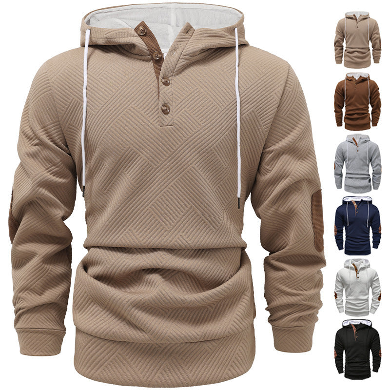 Men's Jacquard Hooded Sweatshirt