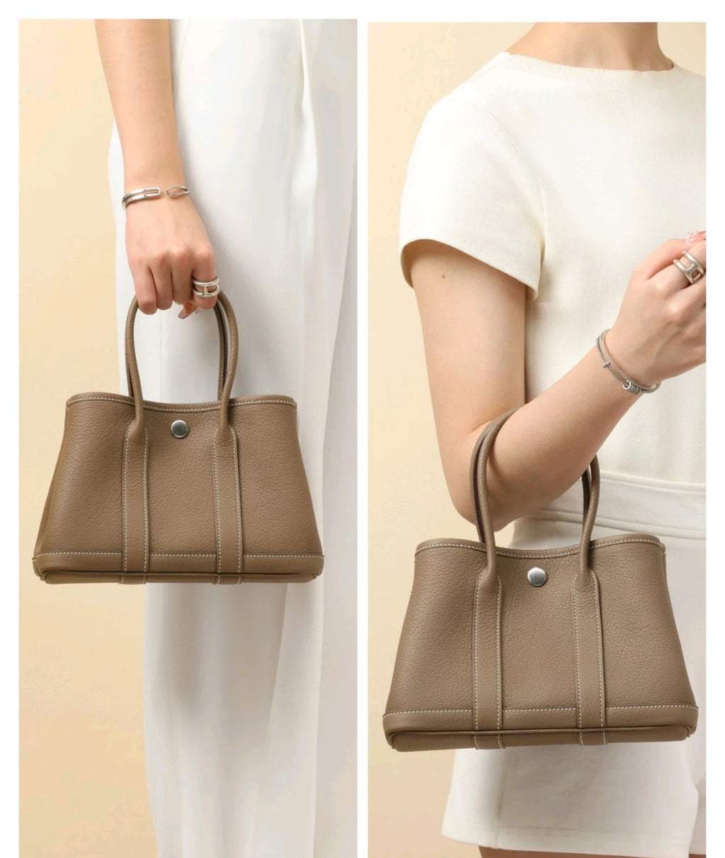 Mini Garden Genuine Leather Handbag