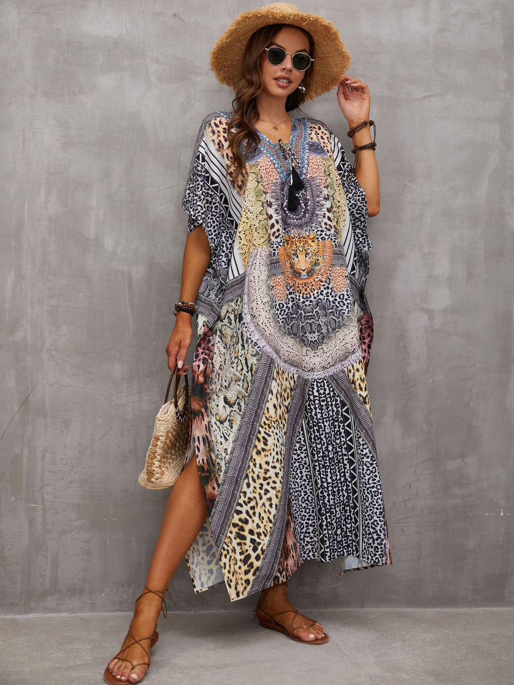 Printed Beach Cover-Up